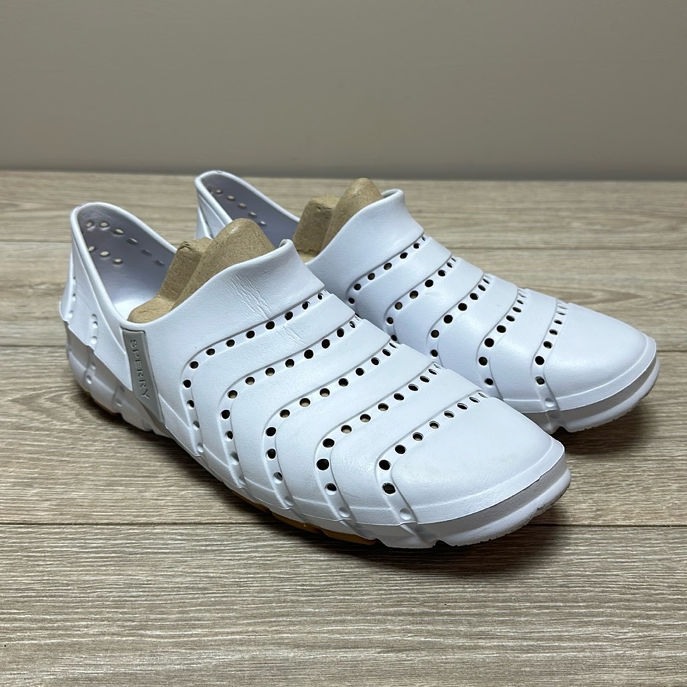 Sperry Top Sider Water Strider White Slip On  Casual Boat Shoes Womens 10/Mens 9